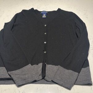Charter Club Men's Cardigan in Black and Gray